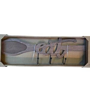 Wooden 'Eat' Wall Hook Decor